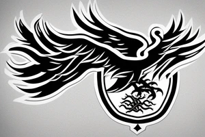 air force symbol with rising phoenix tattoo idea