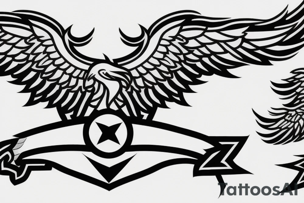 air force symbol with rising phoenix tattoo idea