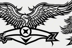 air force symbol with rising phoenix tattoo idea