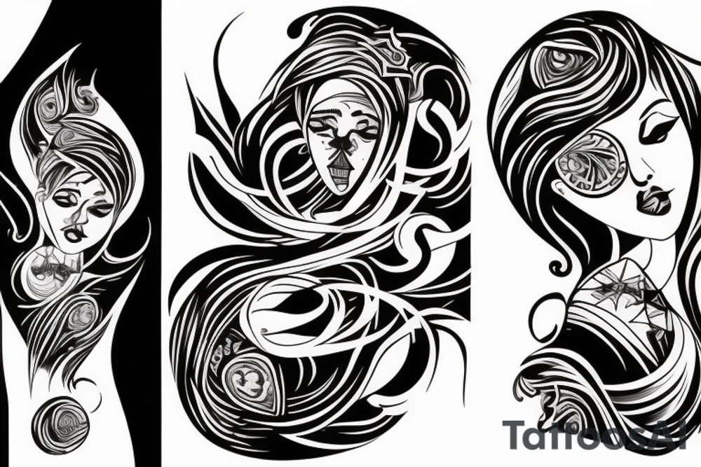 Etno Ukraine, on female tattoo idea