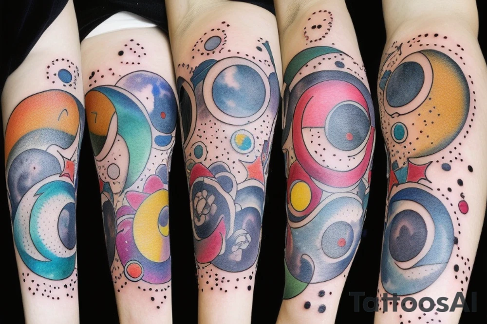 Moon phases tattoo idea