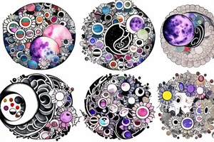 Moon phases tattoo idea