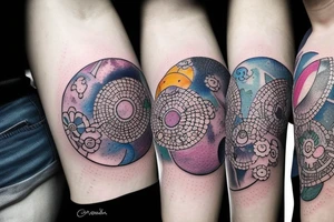 All the moon phases in a line tattoo idea