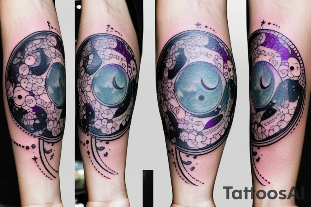 All the moon phases in a line tattoo idea