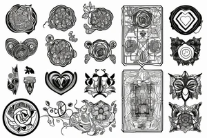 House glass tattoo idea