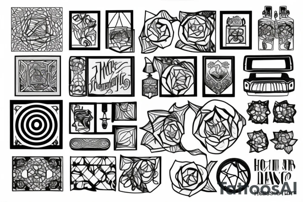 House glass tattoo idea