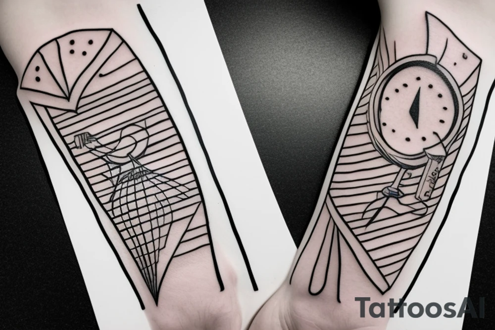 Hour glass running out of sand tattoo idea