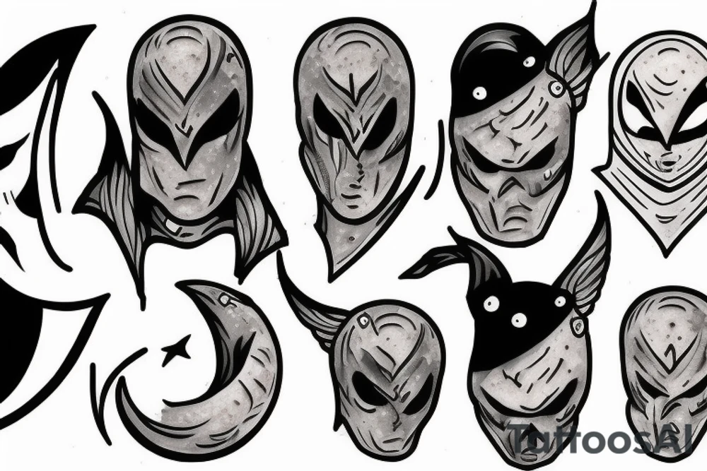 Moon knight tattoo idea