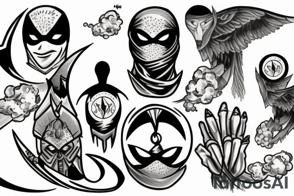 Moon knight tattoo idea