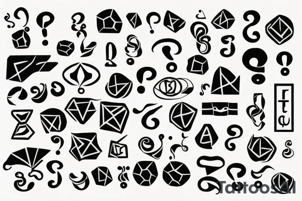 Question mark tattoo idea