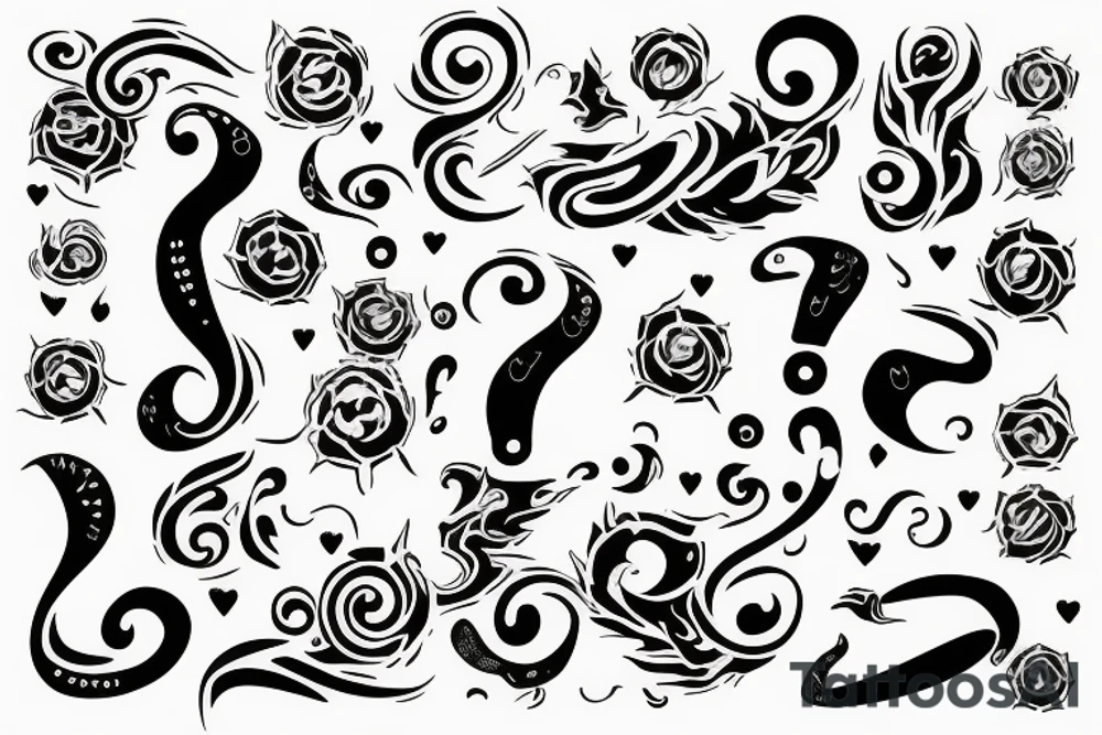 Question mark tattoo idea