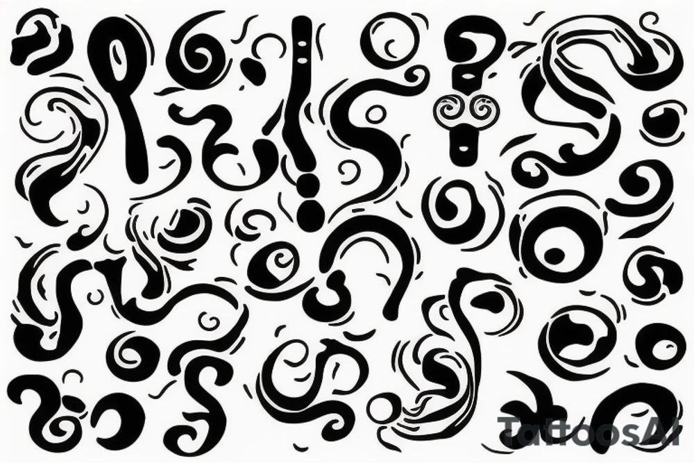 Question mark tattoo idea