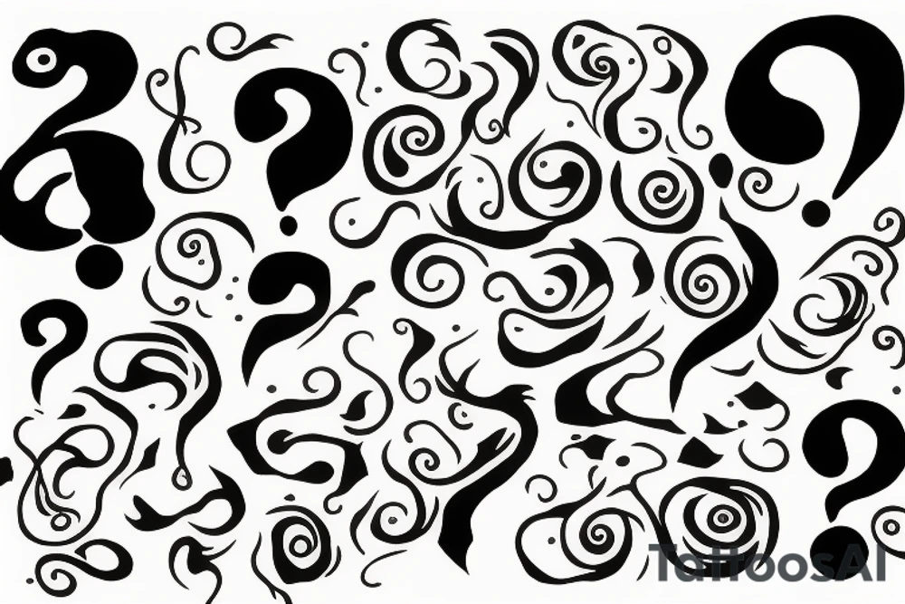 Question mark tattoo idea