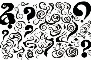 Question mark tattoo idea