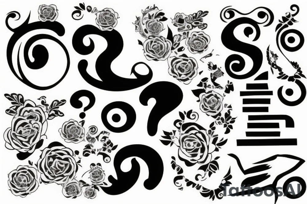 Question mark tattoo idea
