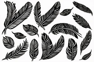 Feather with birds flying off it tattoo idea
