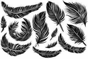 Feather with birds flying off it tattoo idea