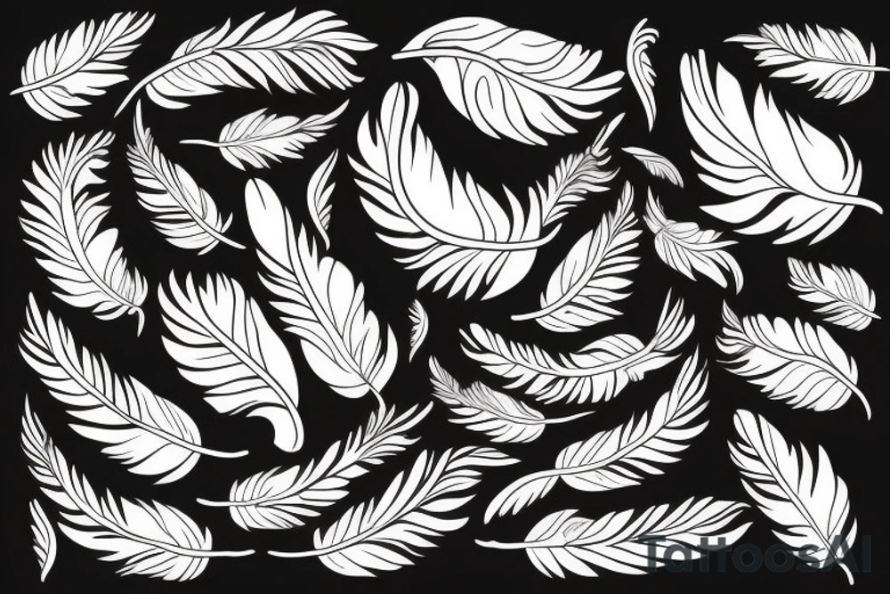 Feather with birds flying off it tattoo idea