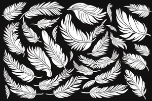Feather with birds flying off it tattoo idea