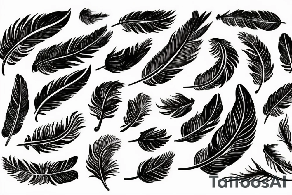 Feather with birds flying off it tattoo idea