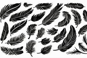 Feather with birds flying off it tattoo idea
