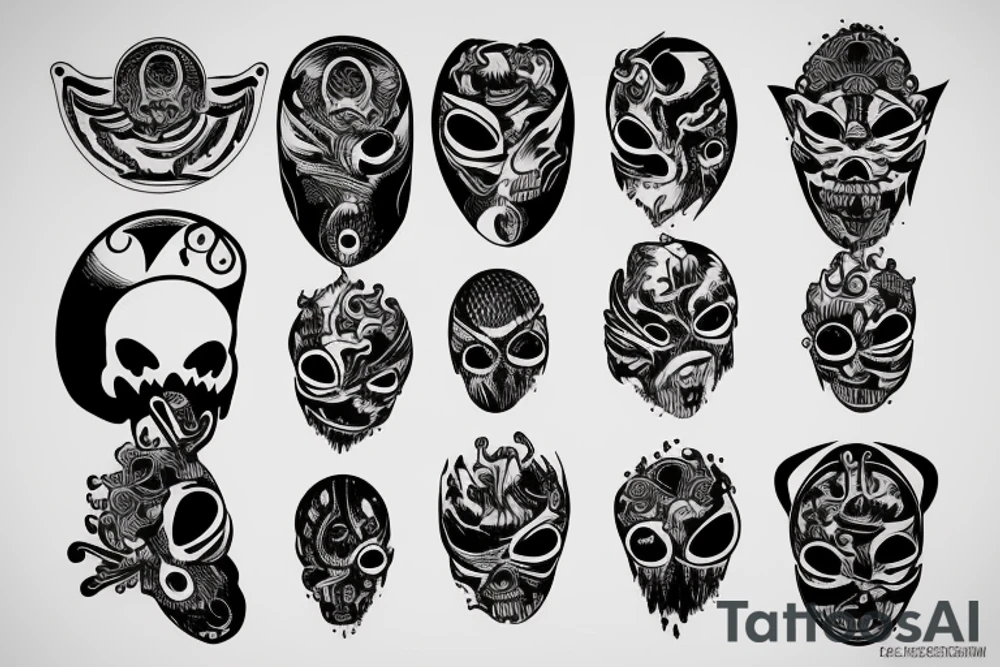 Eyes everywhere piled together, all connected as a backhand tattoo tattoo idea