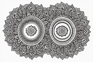 paisley sun, mandala, simple tattoo idea