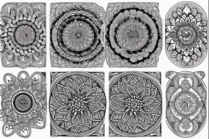 paisley moon, mandala, simple tattoo idea