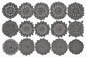moon, mandala, simple tattoo idea