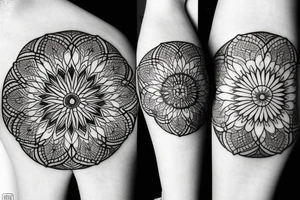 moon, mandala, simple tattoo idea