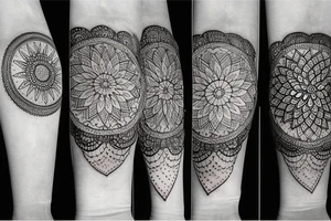moon, mandala, simple tattoo idea