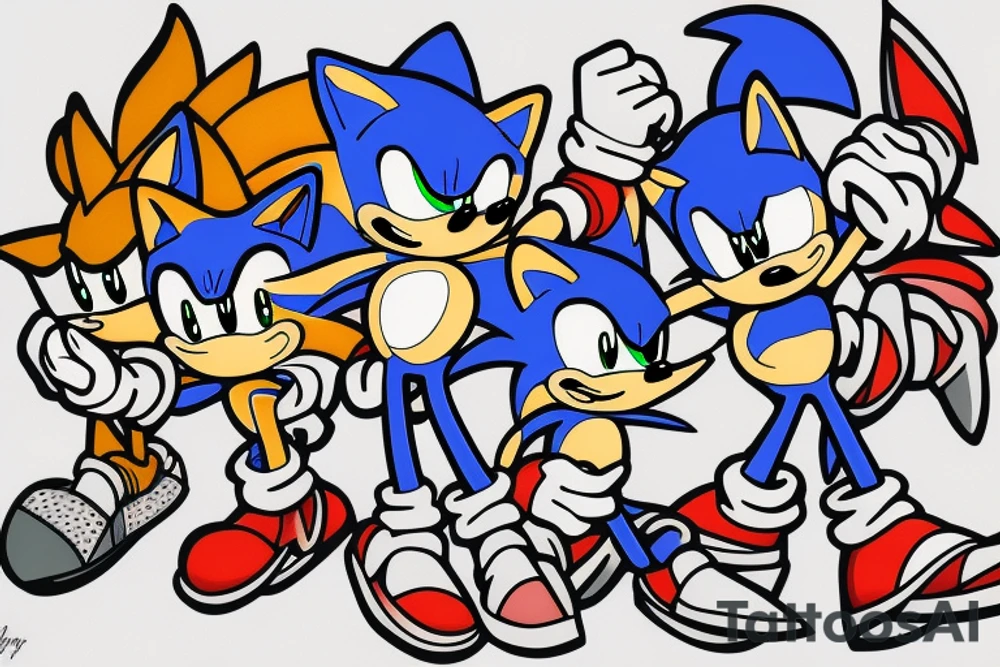 Sonic the hedgehog tattoo idea