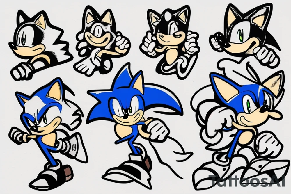 Sonic the hedgehog tattoo idea