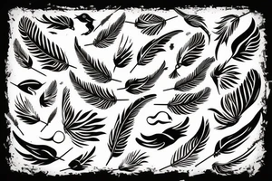 Feather with birds flying off tattoo idea