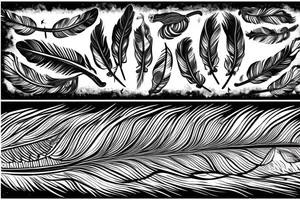 Feather with birds flying off tattoo idea