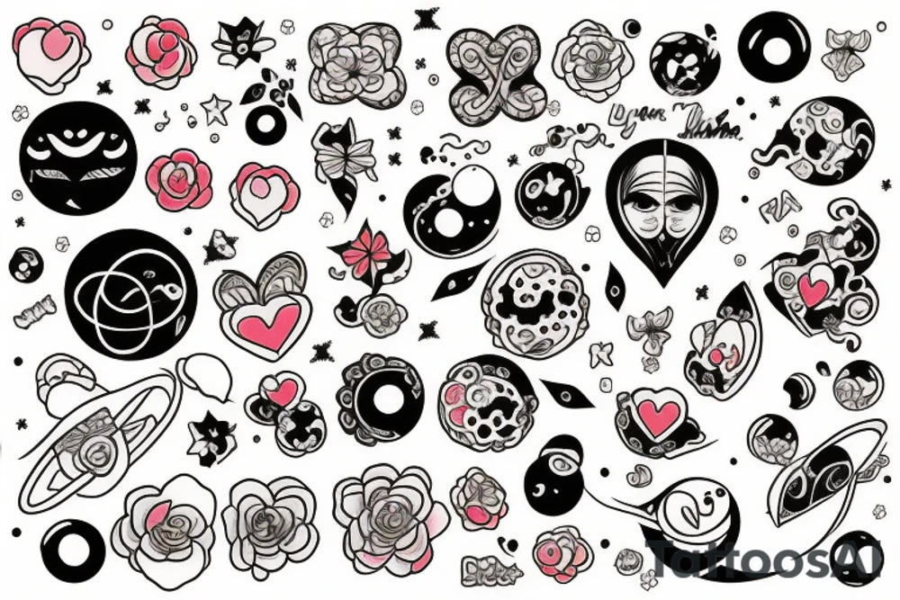 Family galaxy love tattoo idea