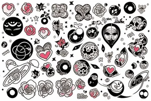 Family galaxy love tattoo idea