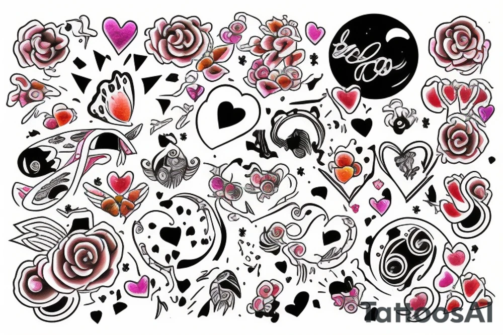 Family galaxy love tattoo idea
