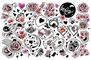 Family galaxy love tattoo idea