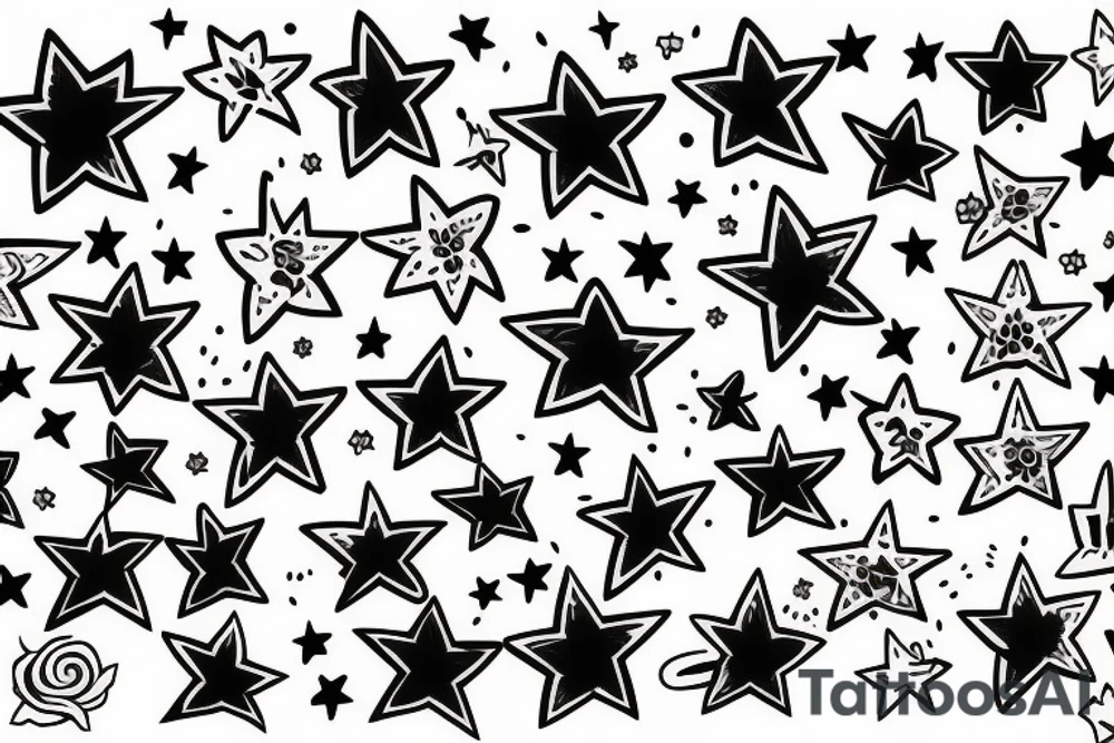 Family stars love tattoo idea