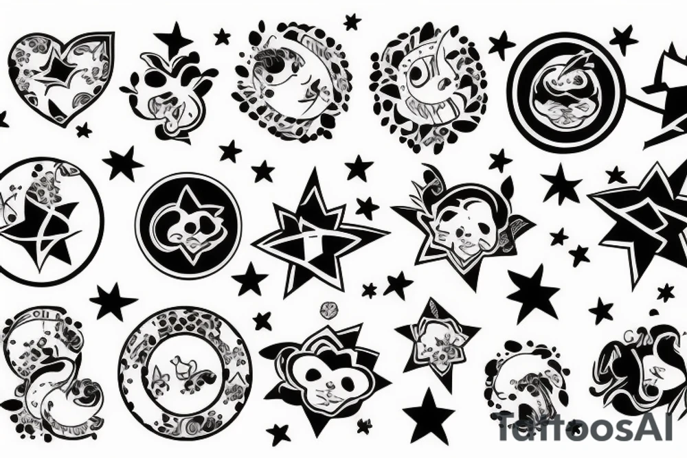 Family stars love tattoo idea