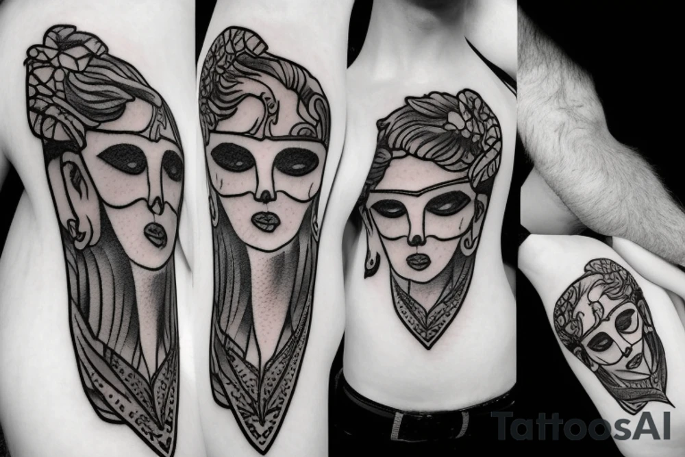 Blindfolded cupid tattoo idea