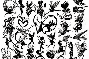 Blindfolded cupid tattoo idea