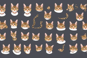 bengal cat with a sweater tattoo idea