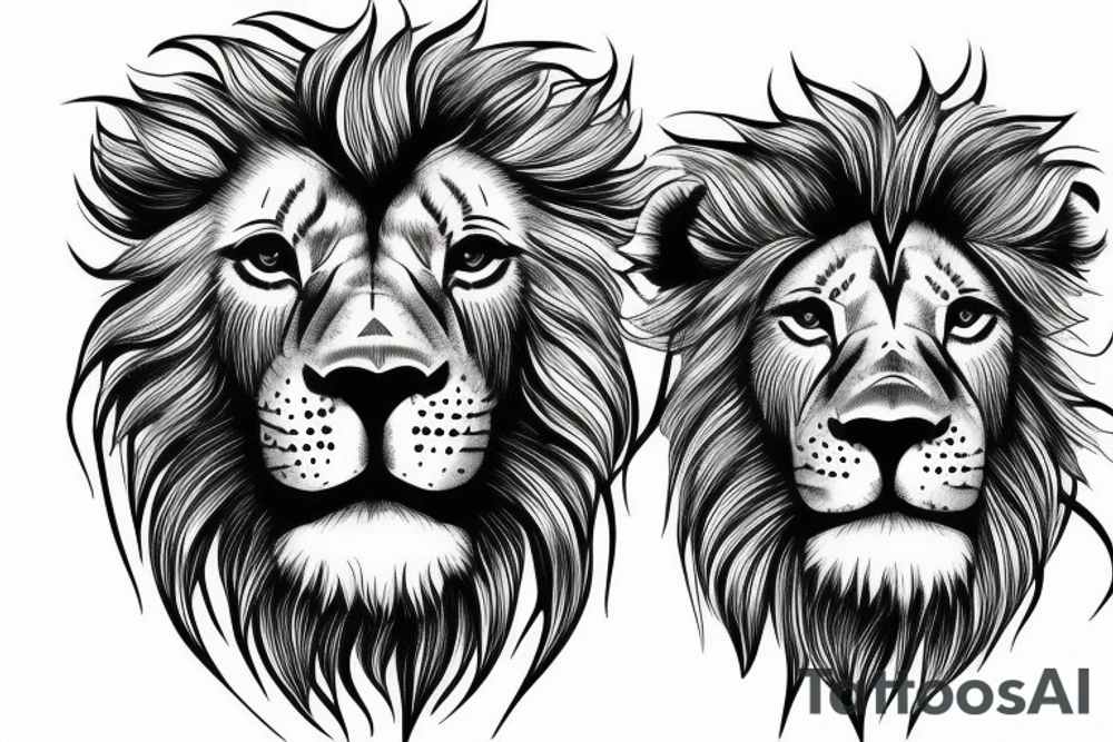 3 lion Cubs playing tattoo idea