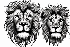 3 lion Cubs playing tattoo idea
