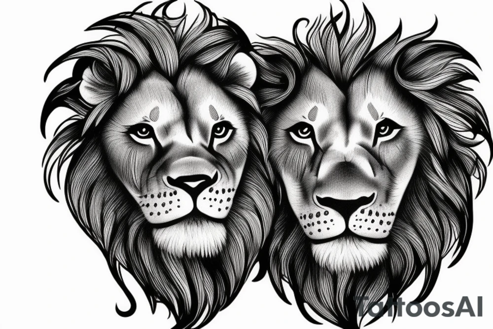 3 lion Cubs playing tattoo idea