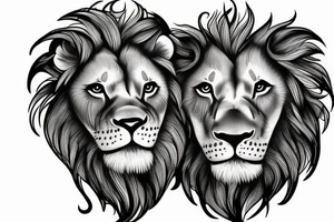 3 lion Cubs playing tattoo idea