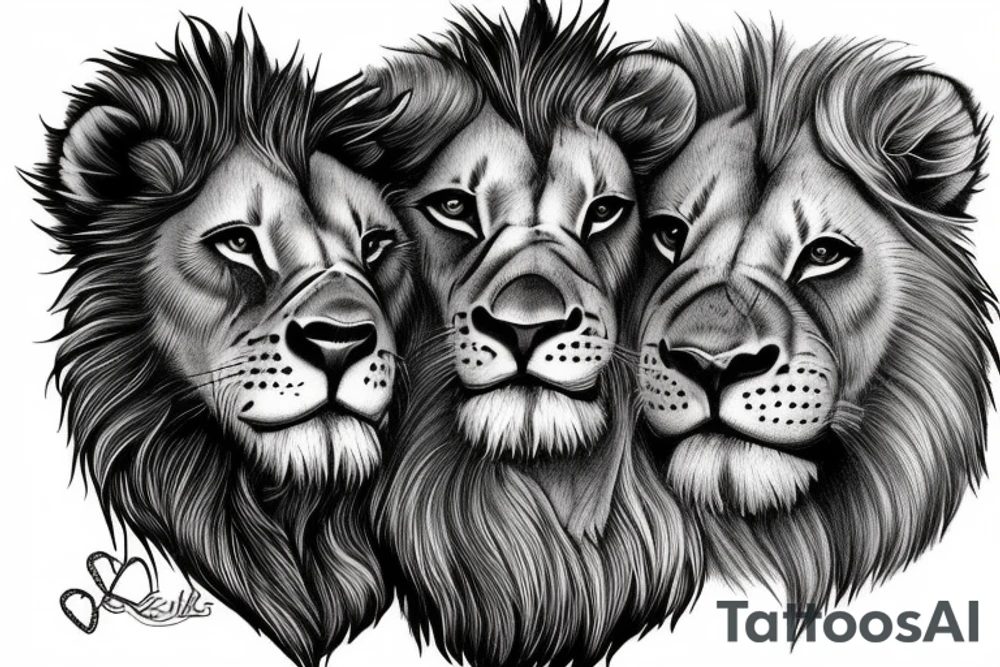 3 lion Cubs tattoo idea
