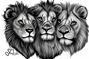 3 lion Cubs tattoo idea